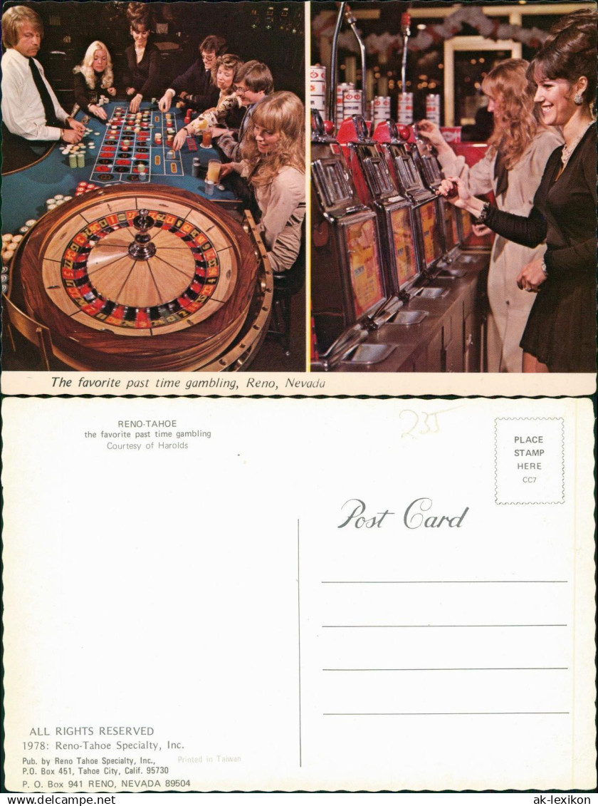 Reno RENO-TAHOE Courtesy of Harolds, Gambling, Kasino Casino 1970