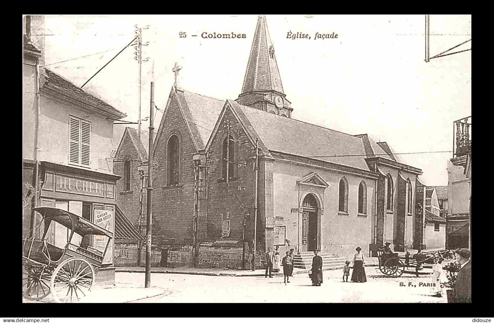 Reproduction CPA - 92 Colombes - Eglise - façade - Carte du Musée Municipal de Colombes - CPM format CPA - Carte Neuve -