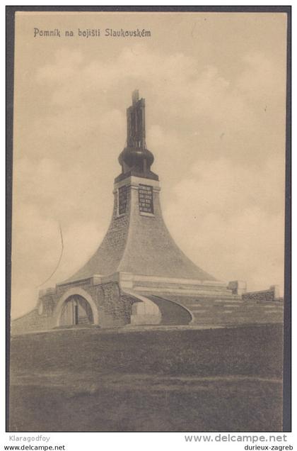 Battle of Austerlitz monument Slavkov pomnik old unused postcard (ed Fr. Hrozek, Austerlitz) bb151020