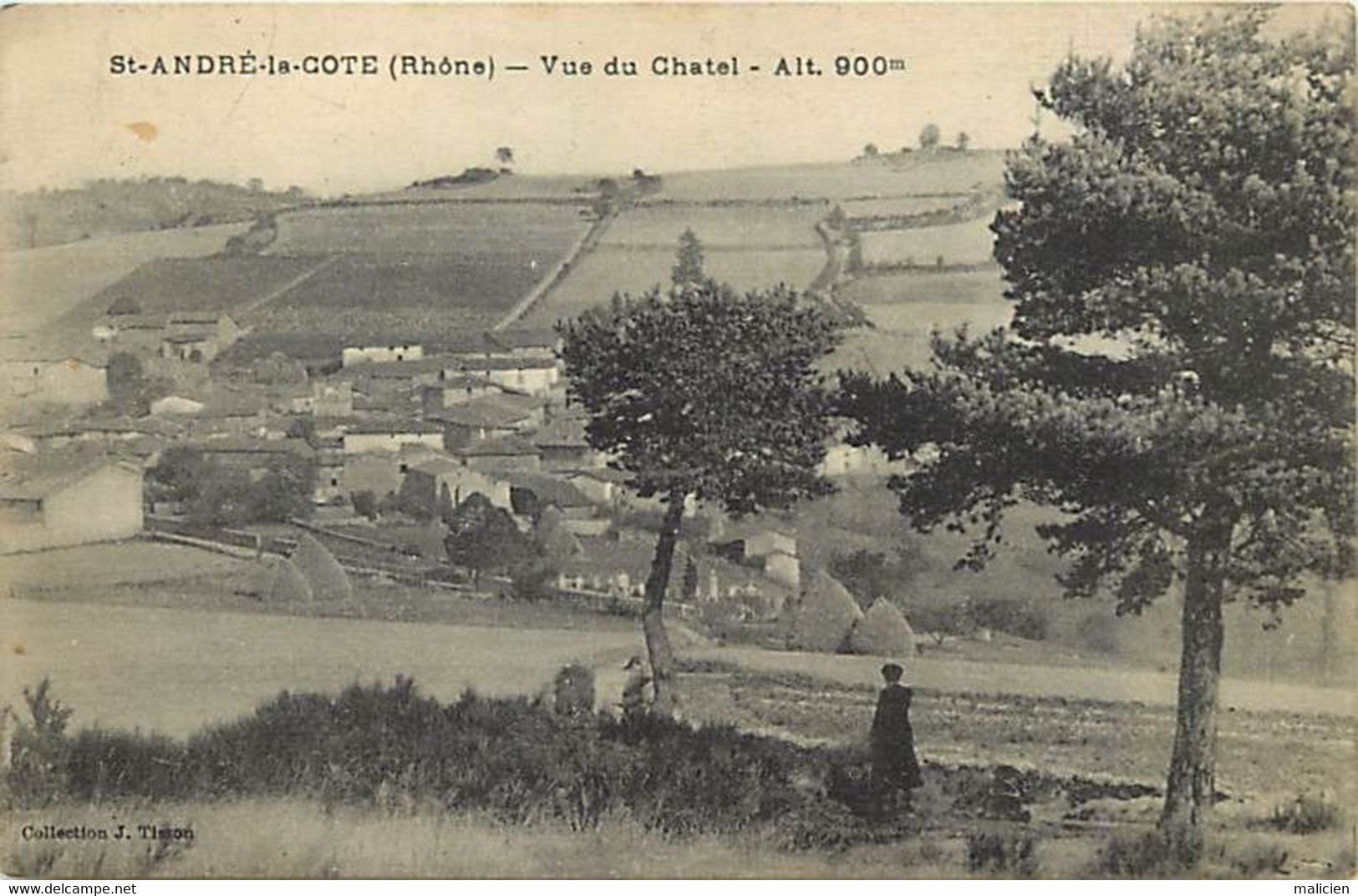 - rhône -ref-A153-  st andré la côte - saint andré la côte - vue du chatel -