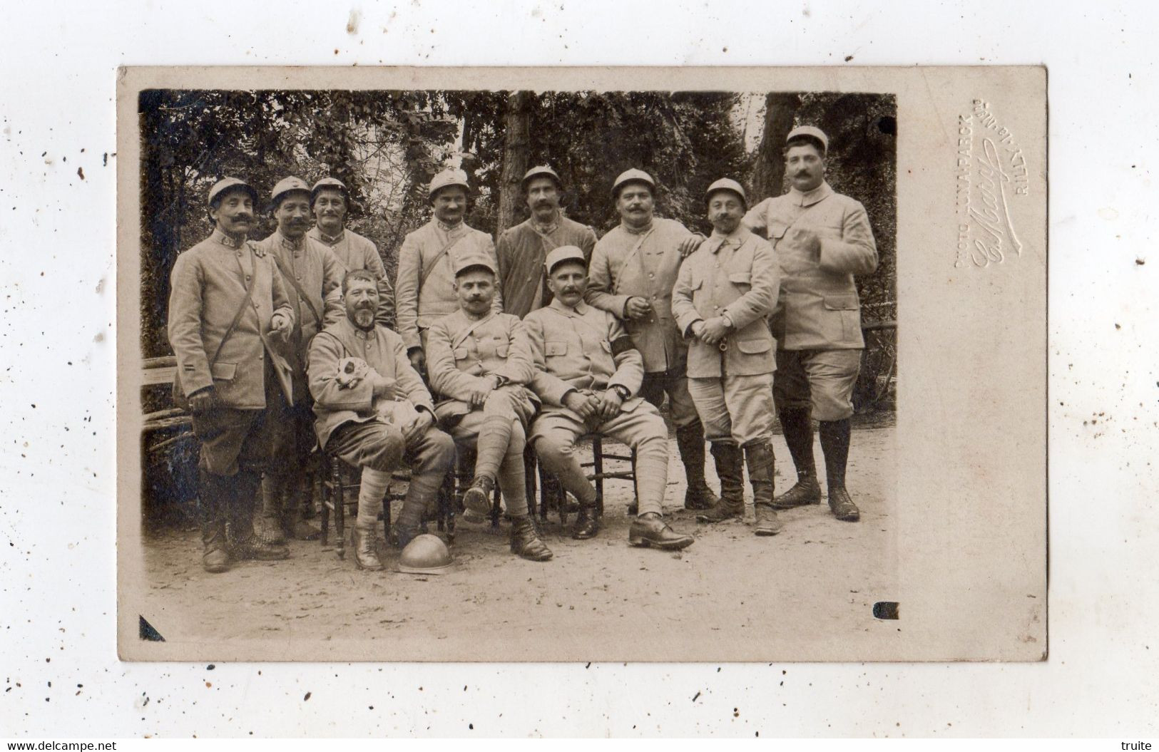 RILLY-LA-MONTAGNE GROUPE DE POILUS (CARTE PHOTO )