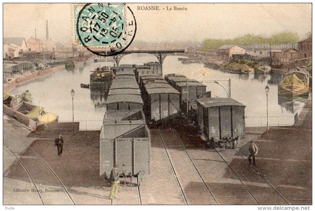 ROANNE LE BASSIN (CARTE COLORISEE)