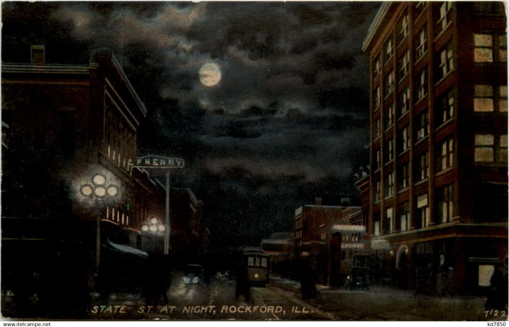 Rockford - Ill - State St. at night