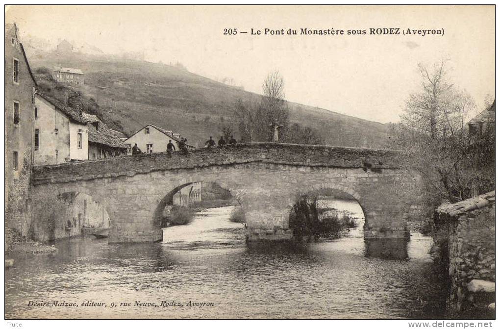 RODEZ LE PONT DU MONASTERE SOUS RODEZ ANIMEE