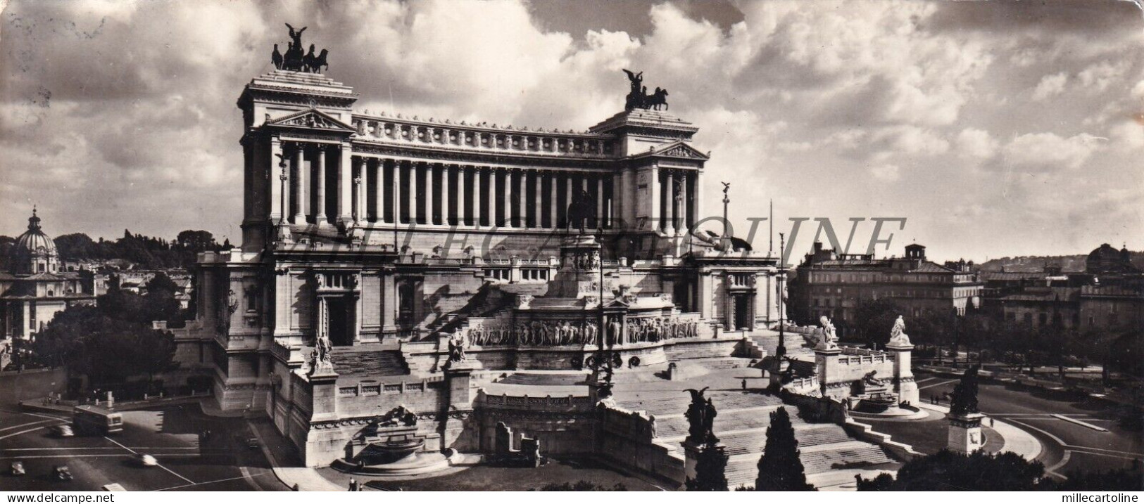 ROMA - Altare della Patria, Cartolina Lunga 1955