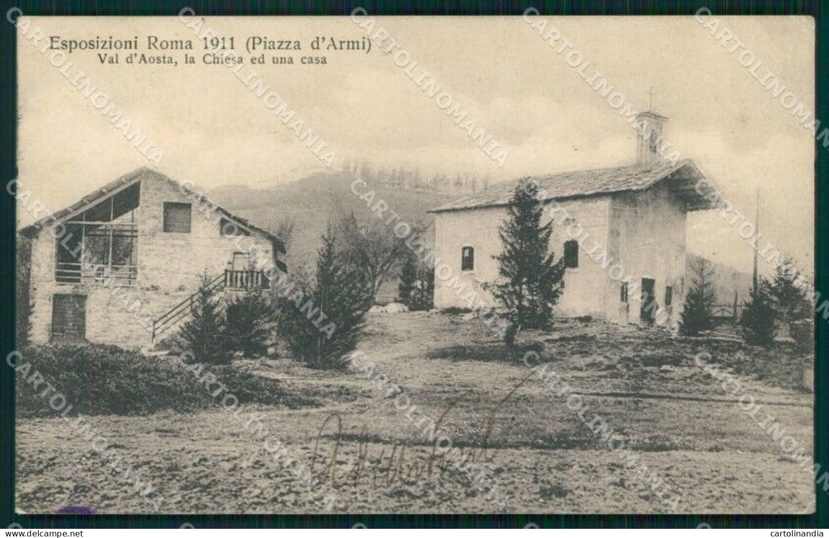 Roma Città Esposizioni Val d'Aosta Chiesa Casa cartolina MX1729