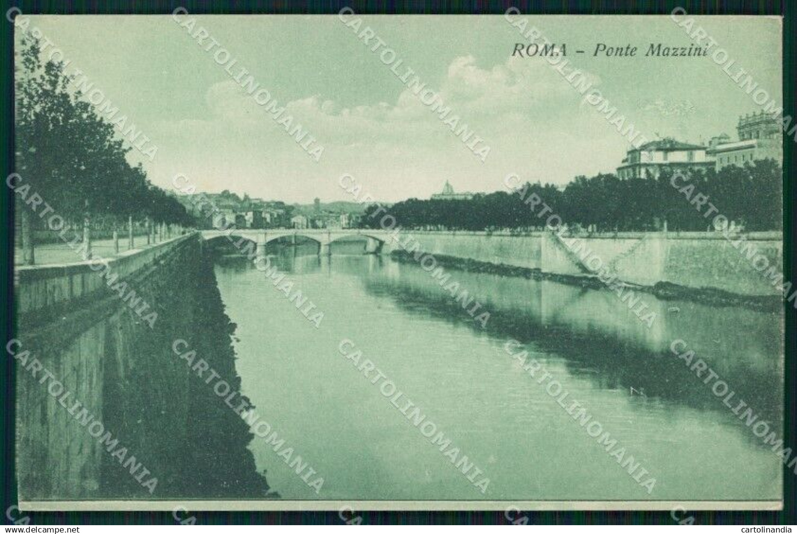 Roma Città Ponte Mazzini Fiume Tevere cartolina MX2772