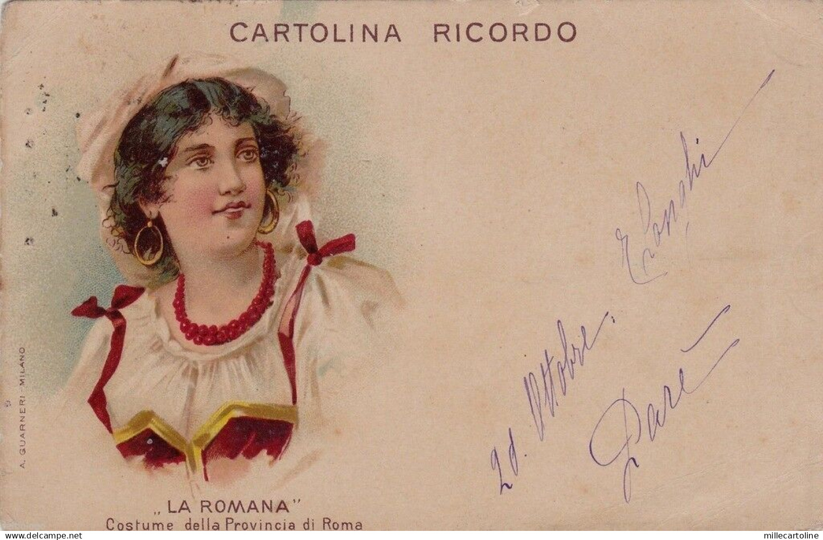 # ROMA: "LA ROMANA" - COSTUME DELLA PROV. DI ROMA - 1898