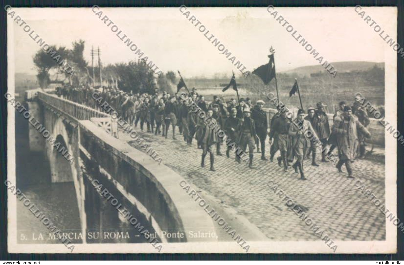 Roma Marcia su Roma Ponte Salario Foto cartolina MV1904