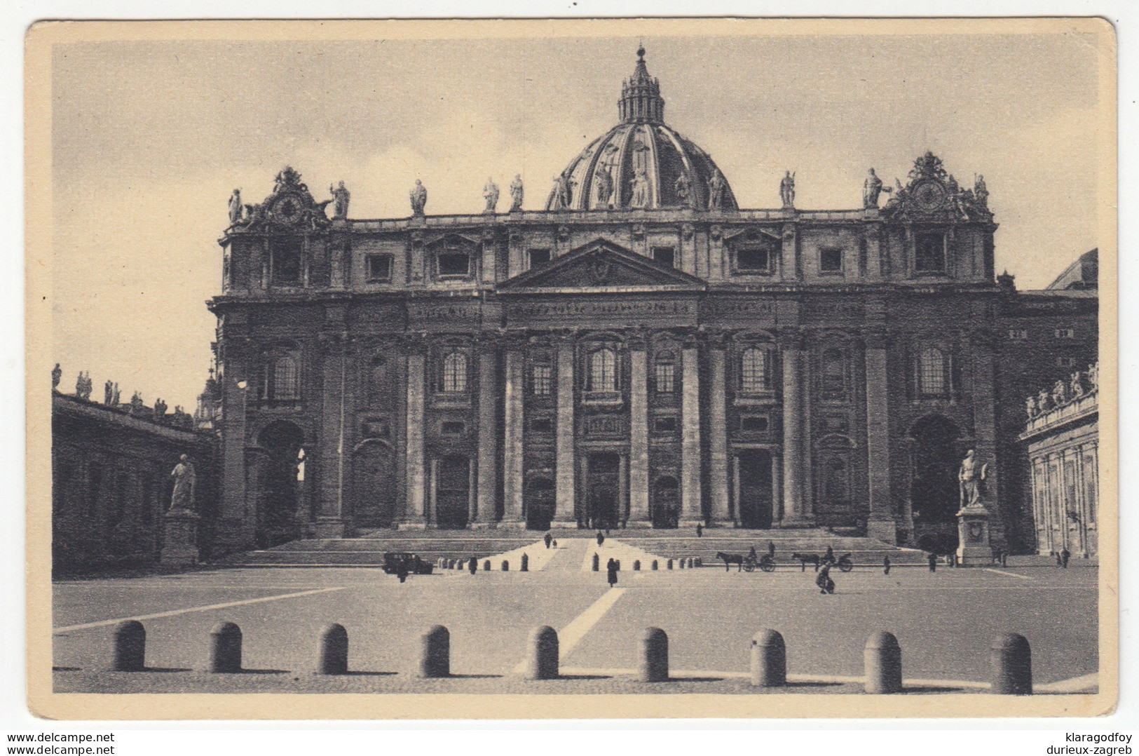 Rome, Basilica di San Pietro old postcard Feldpost travelled? b170320