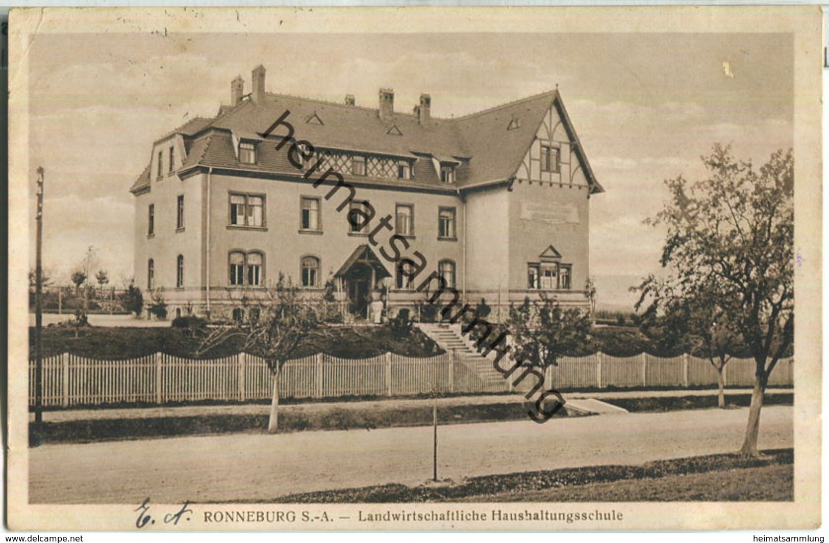 Ronneburg - Landwirtschaftliche Haushaltungsschule - Verlag Richard Zieschank Ronneburg