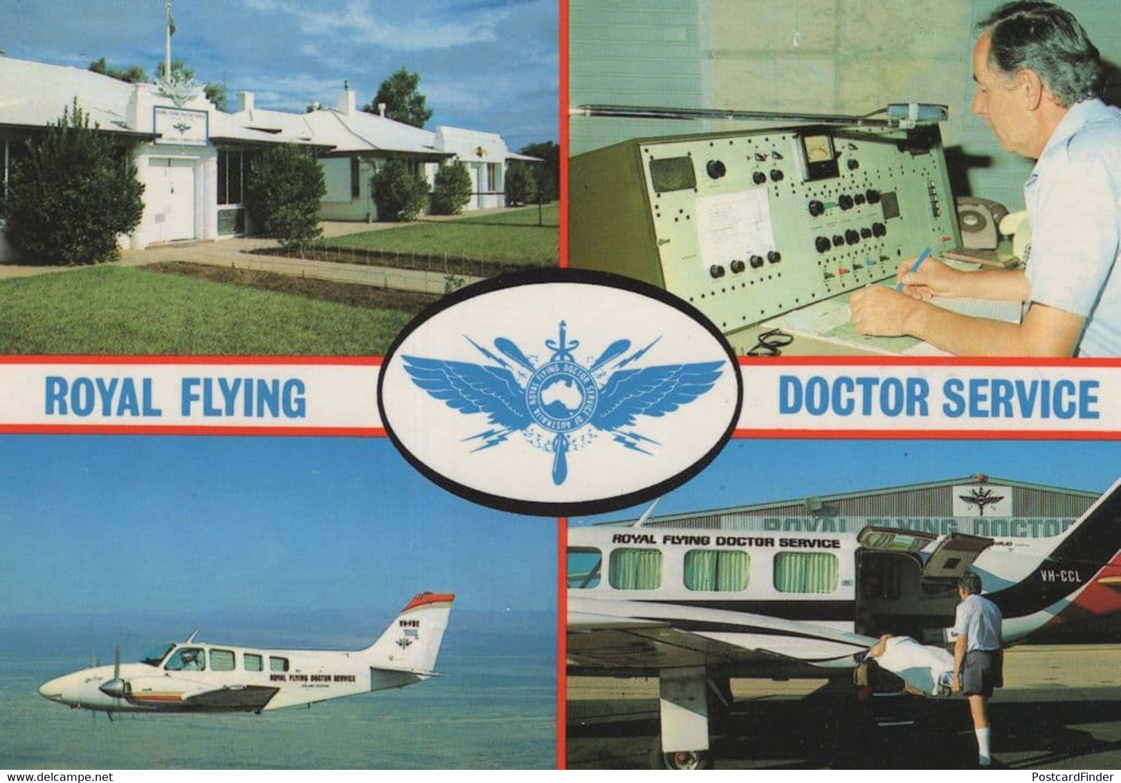 Royal Flying Doctor Service Alice Springs Air Ambulance Postcard