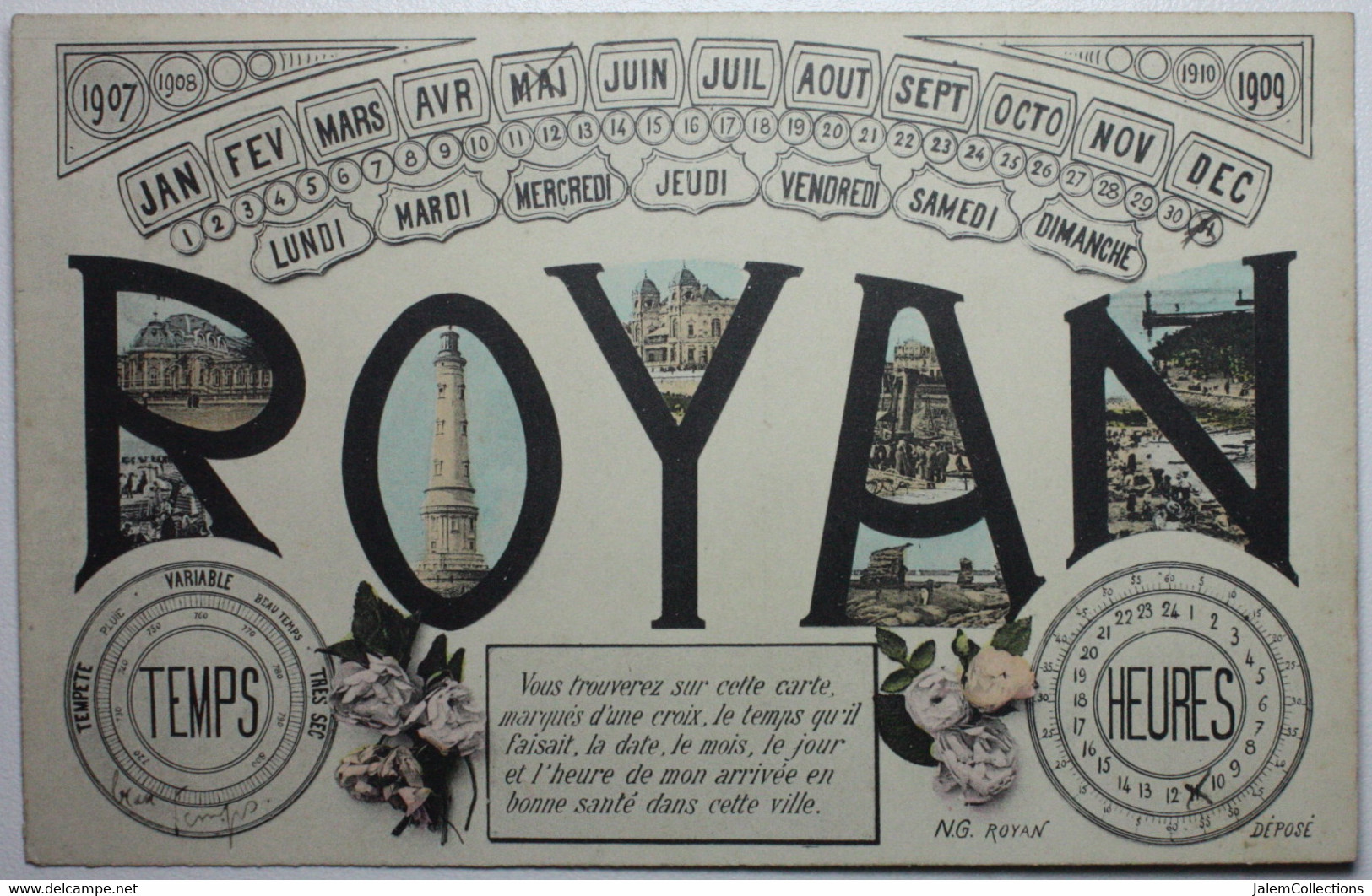 ROYAN Calendrier 1907