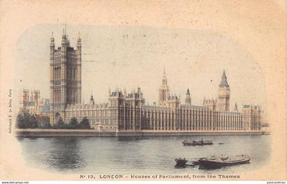 England - LONDON Houses of Parliament, from the Thames