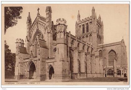 Hereford Cathedral, Herefordshire, Photocrome Postcard