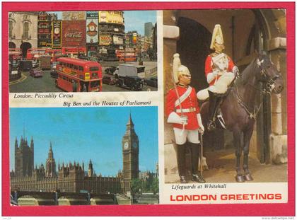 216056 / LONDON - PICCADILLY CIRCUS , BIG BEND , HOUSE OF PARLAMENT , LIFEGUARDS AT WHITEHALL ,  Great Britain