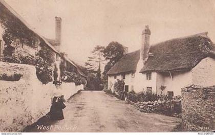 West Porlock Somerset Vintage WW1 Postcard + Somerset Wartime Postmark