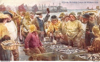 England - ST. IVES - Sale of herrings