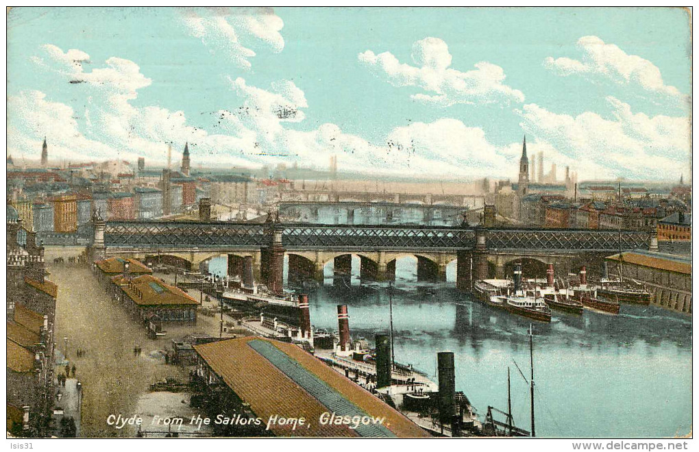 Royaume-Uni - Ecosse - Lanarkshire / Glasgow - Clyde from the sailors home - Bateaux - état