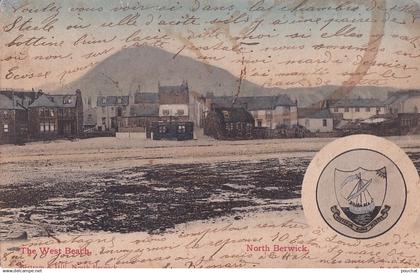 W2-  THE WEST BEACH -  NORTH  BERWICK - EN 1905 - ( 2 SCANS )