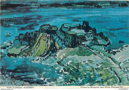 Postcard Channel Islands Alderney Fort Clonque picture by Margaret-Jean White