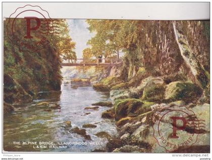 Early L & N.W. Railway Postcard - The Alpine Bridge   Llanwrtyd Wells Becknockshire Wales