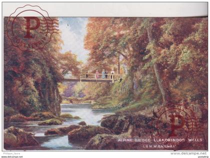 Early L & N.W. Railway Postcard - The Alpine Bridge    Llanwrtyd Wells Becknockshire Wales