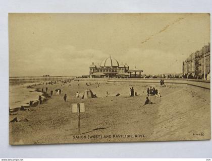 CPA ROYAUME UNI - Pays de Galles - Flintshire - Sands (West) and pavilion Rhyl