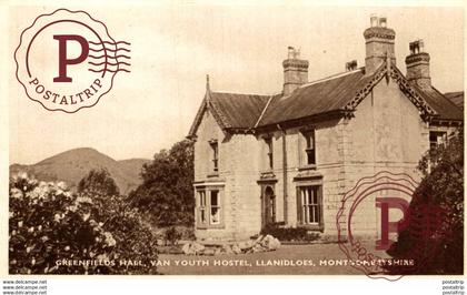 GREENFIELD HALL LLANIDLOES VAN YOUTH HOSTEL MONTGOMERYSHIRE