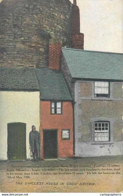 Wales Conway Quay - the smallest house in Great Britain illustration