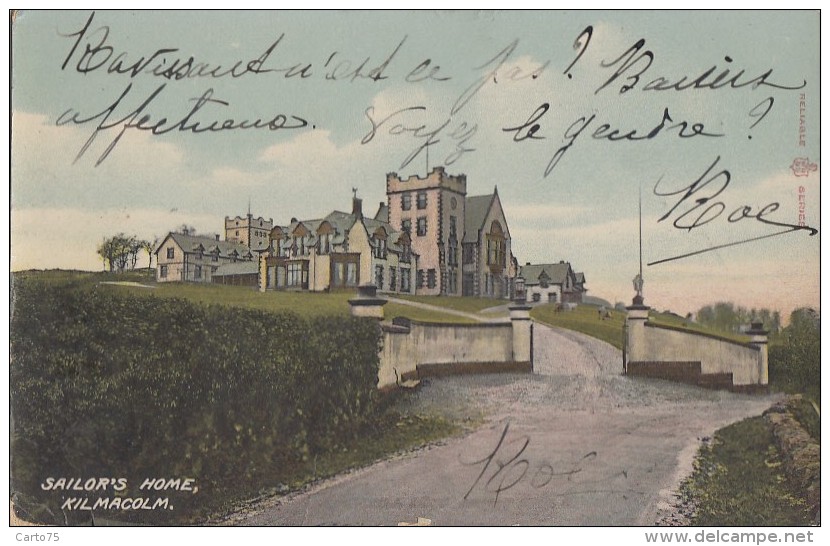 Royaume-Uni - Scotland - Kilmacolm  - Sailor's Home - Postmarked Kilmacolm 1908