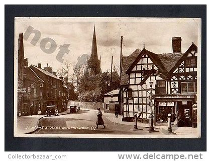 St Johns street Bromsgrove Gardening shop REAL PHOTO RPPC vintage c1900 postcard