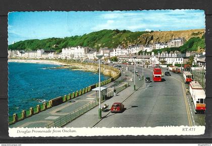 ILE DE MAN. Carte postale écrite. Douglas Promenade from Onchan.