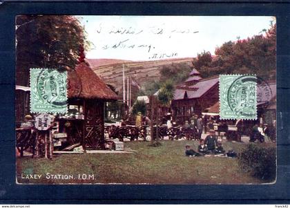 ile de man. laxey station. coins émoussés