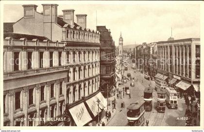 11750666 Belfast High Street Doppeldeckerbus Valentine's Post Card Belfast