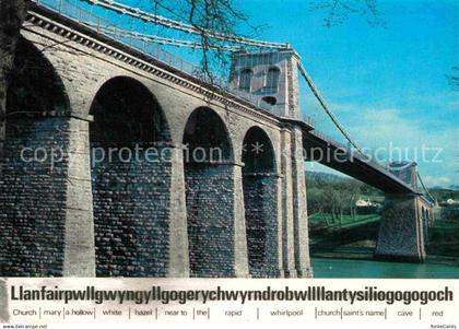 72892834 Gwynedd Wales Menai Suspension Bridge Gwynedd