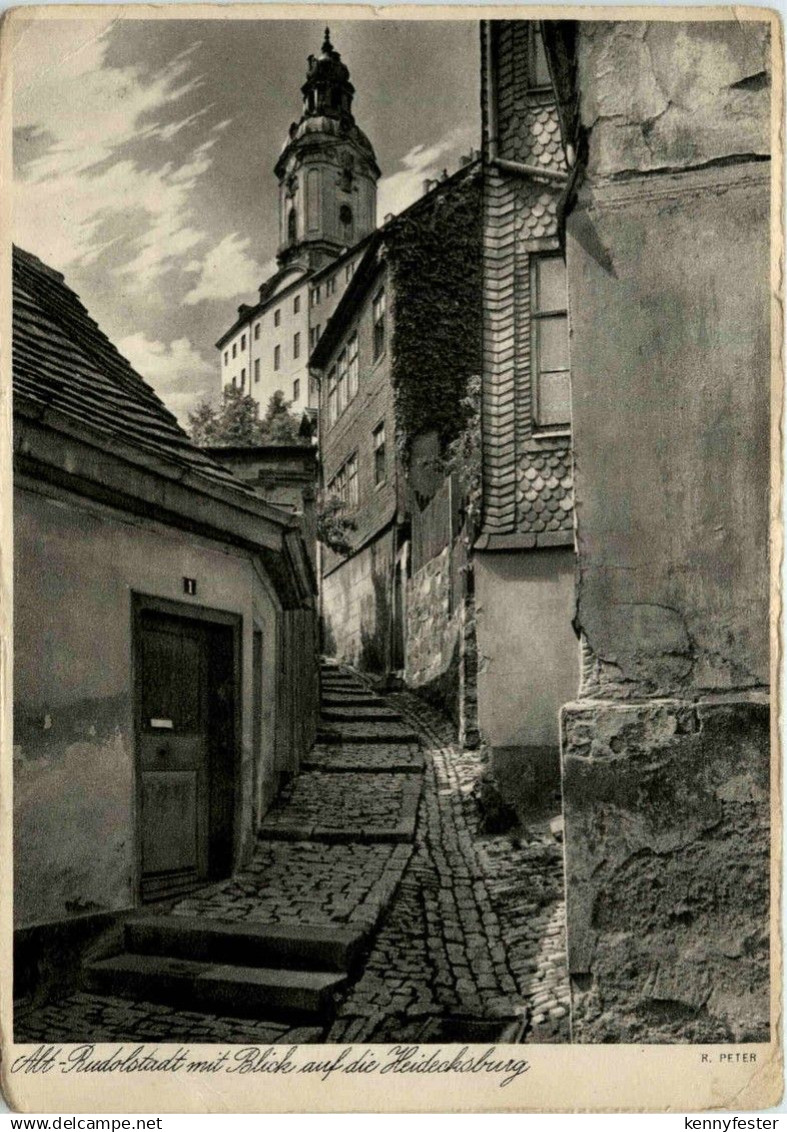 Rudolstadt/Thür. - Alt Rudolstadt mit Blick auf die Heidecksburg