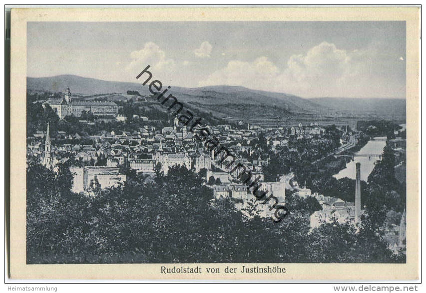 Rudolstadt von der Justinhöhe - Verlag Hermann Paris Rudolstadt