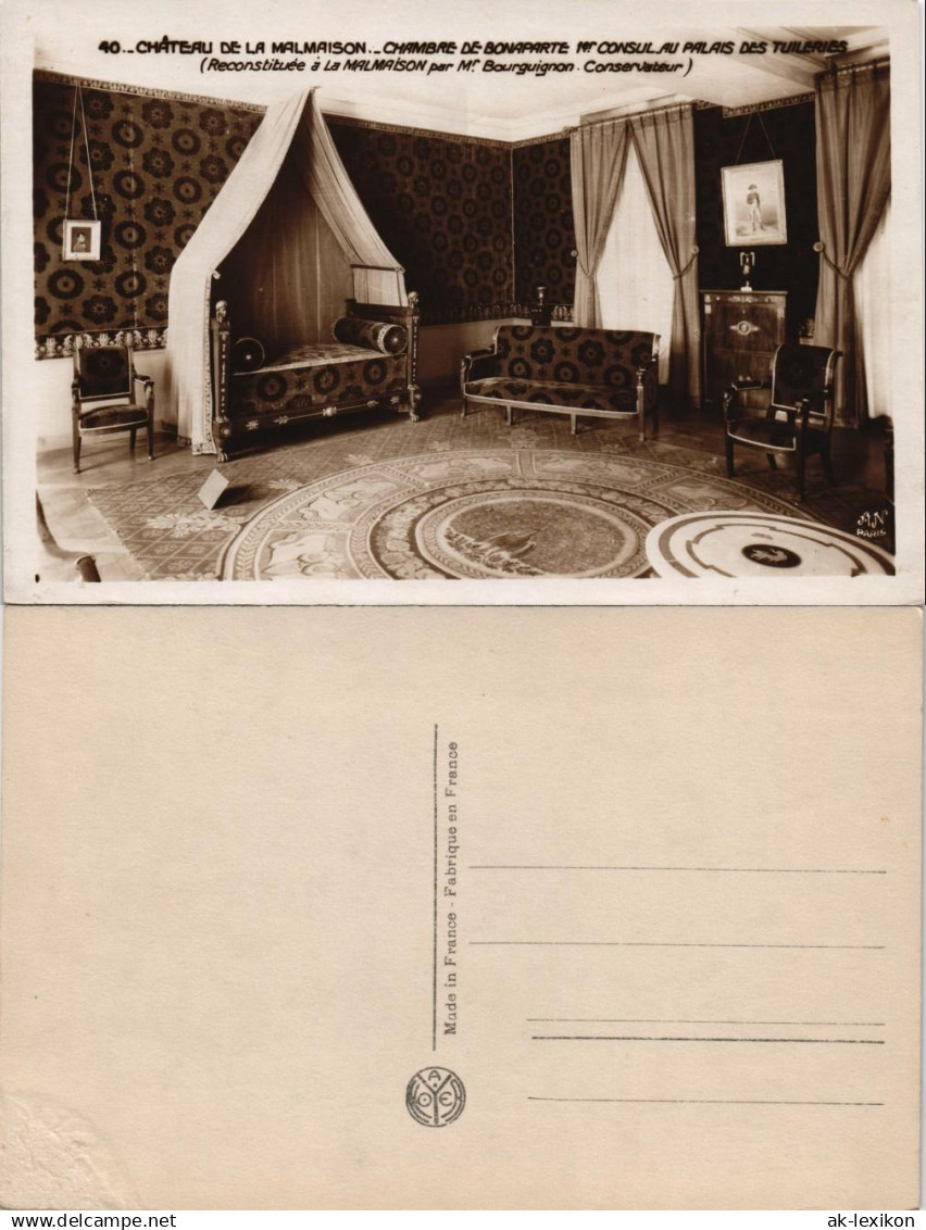 Rueil-Malmaison CHÂTEAU DE LA MALMAISON CHAMBRE DE BONAPARTE 1930