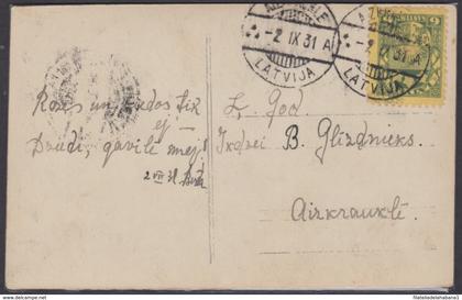 F-EX8653 RUSSIA RUSIA LAJVIJA LATVIA LETONIA 1931 POSTCARD.