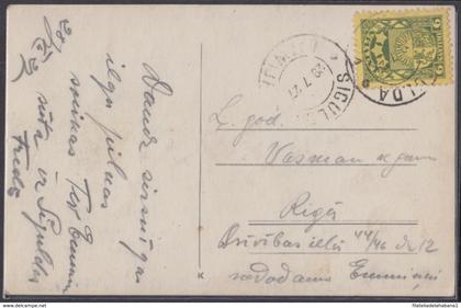 F-EX8654 RUSSIA RUSIA LAJVIJA LATVIA LETONIA 1927 POSTCARD.