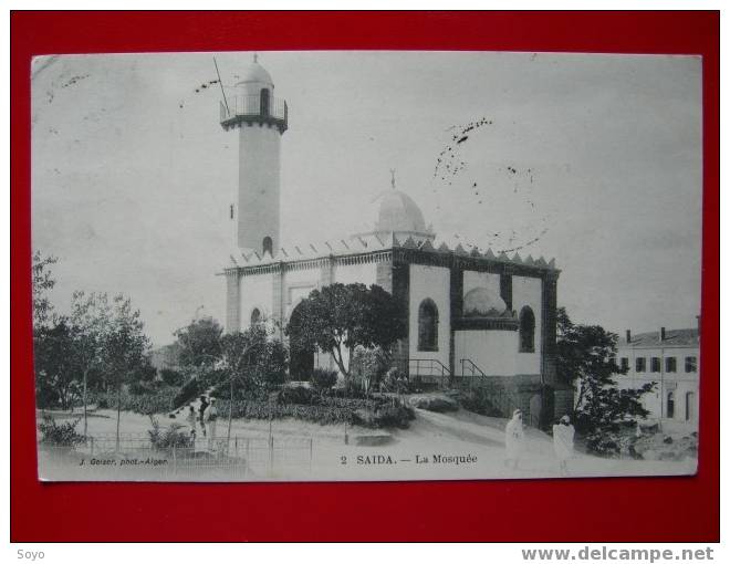 Saida Numero 2 Geiser La Mosquée Timbree Saida 1912