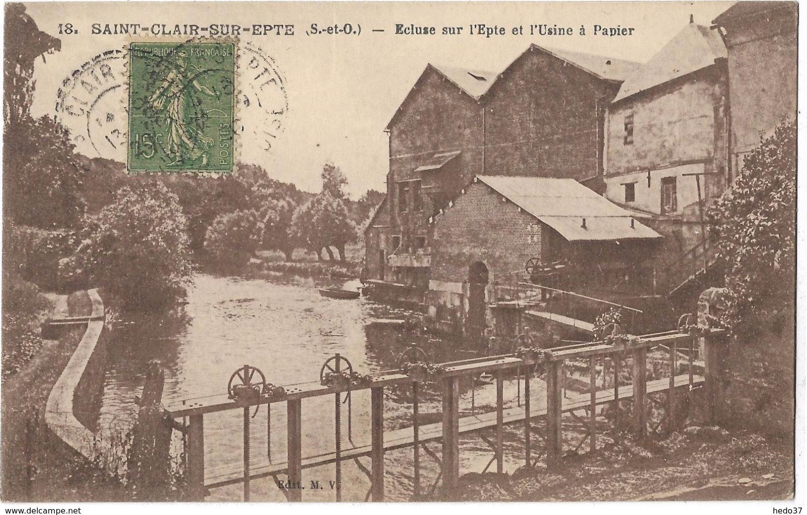 Saint-Clair-sur-Epte - Ecluse sur l'Epte et l'Usine à Papier