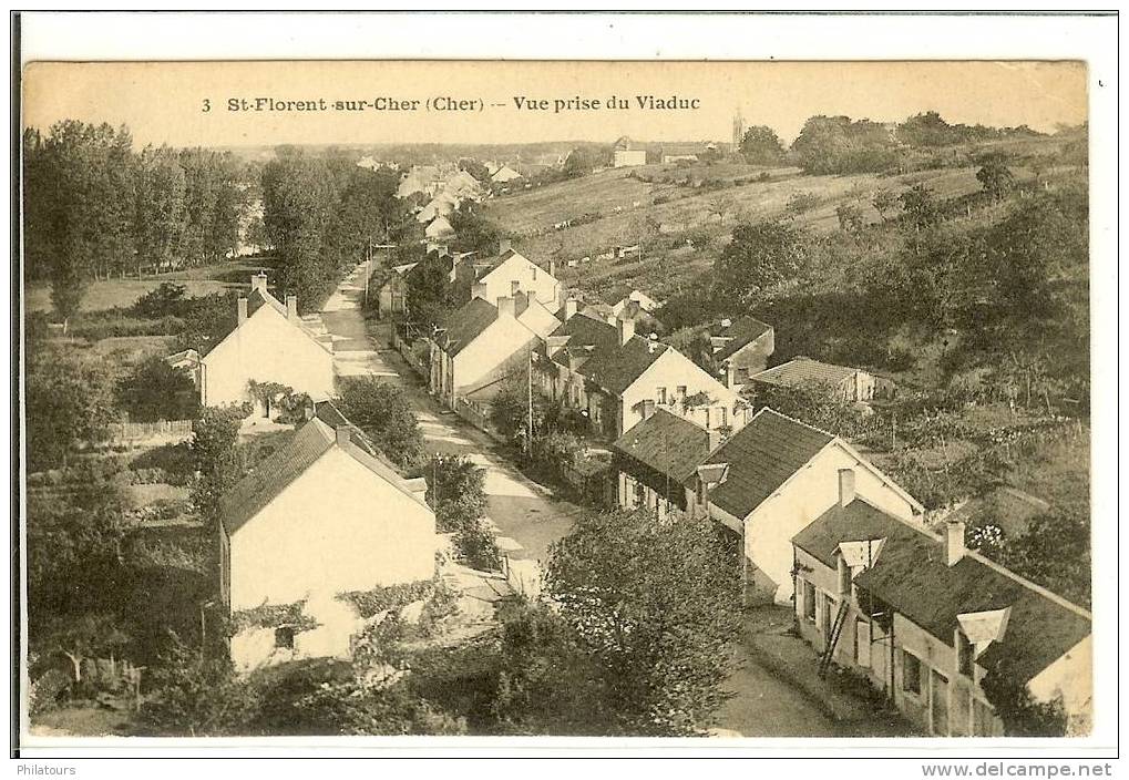 SAINT-FLORENT-SUR-CHER  -  Vue prise du Viaduc