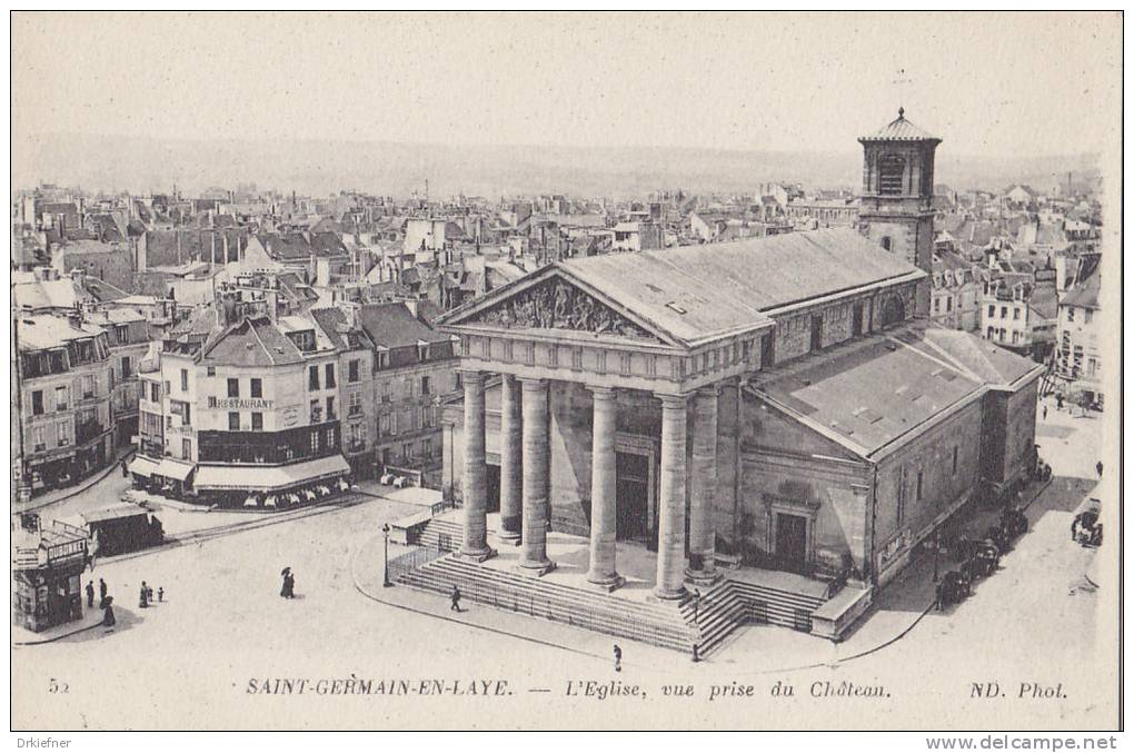 Saint-Germain-en-Laye, Kirche vom Schloss aus, um 1920