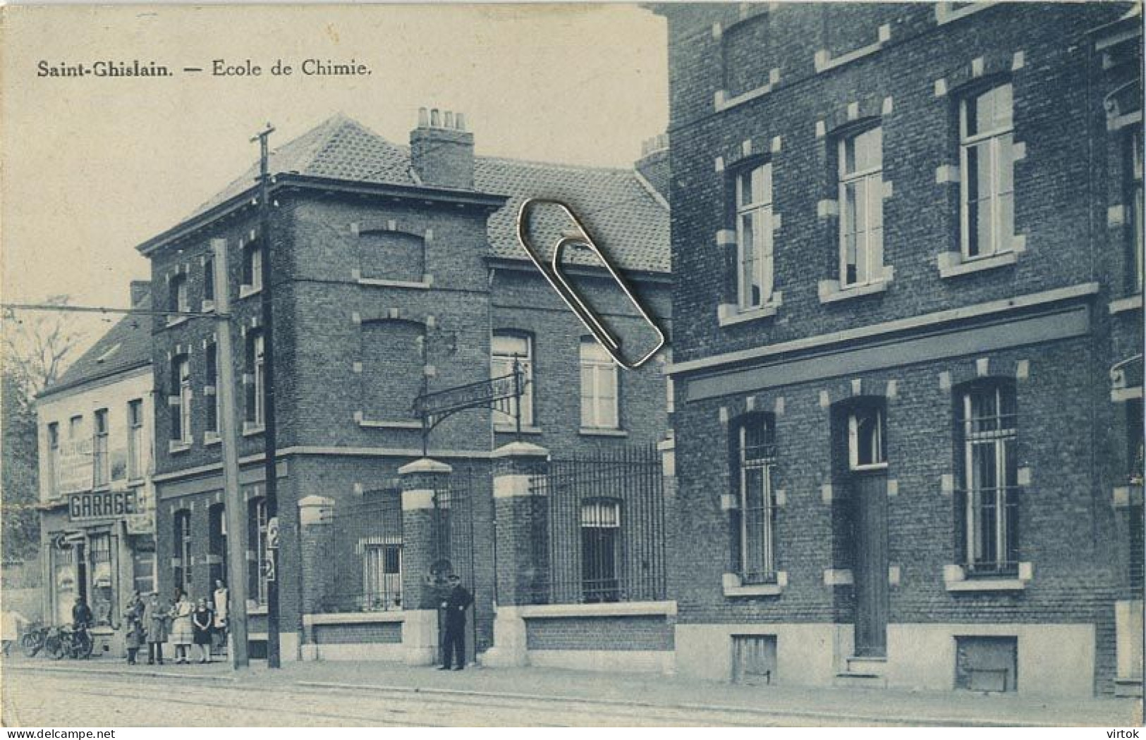 Saint-Ghislain : ecole de chemie  (  ecrit avec timbre )