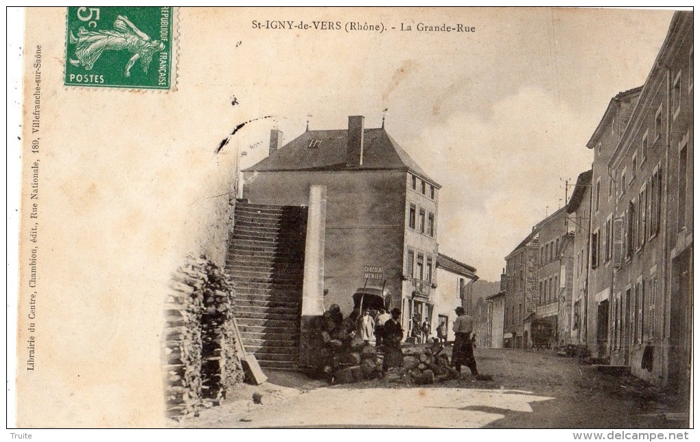 SAINT-IGNY-DE-VERS LA GRANDE-RUE SCIAGE DE BOIS AU PASSE PARTOUT