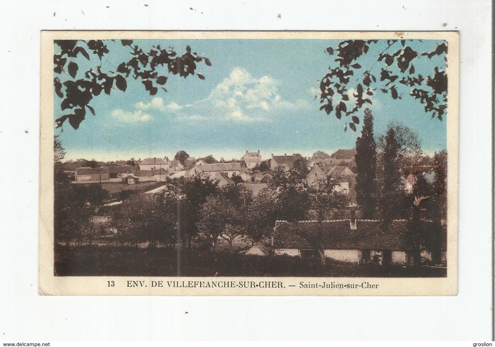 SAINT JULIEN SUR CHER (LOIR ET CHER) 13 ENV DE VILLEFRANCHE SUR CHER 1932