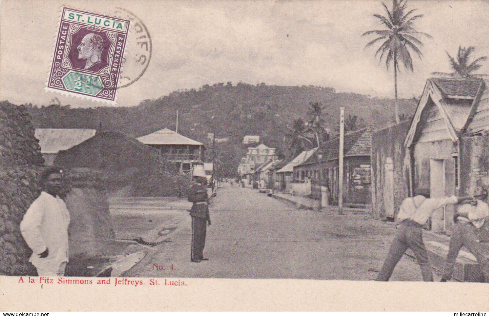 SAINT LUCIA - A la Fitz Simmons and Jeffreys 1907 Street Boxing!