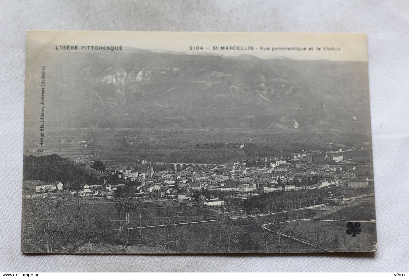 Saint Marcellin, vue panoramique et le viaduc, Isère 38